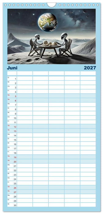 Aliens auf Tour (CALVENDO Familienplaner 2027)