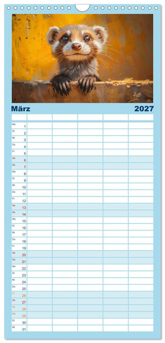 Kleine freche Nerze (CALVENDO Familienplaner 2027)