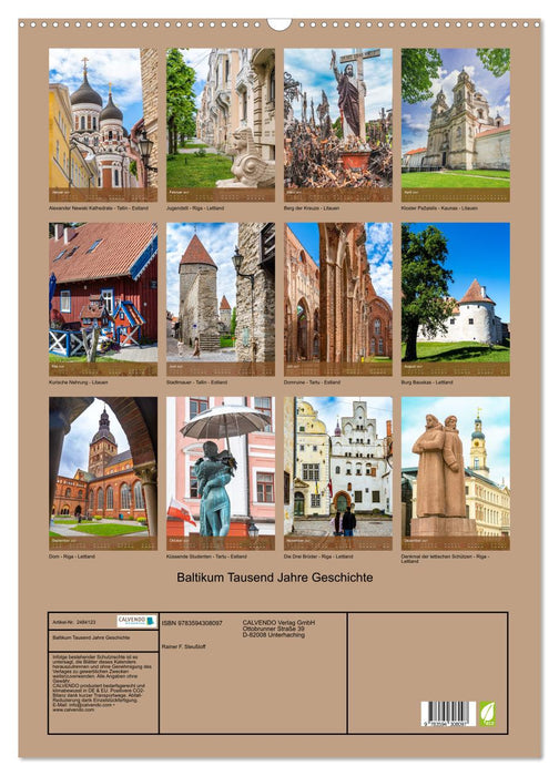 Baltikum Tausend Jahre Geschichte (CALVENDO Wandkalender 2027)