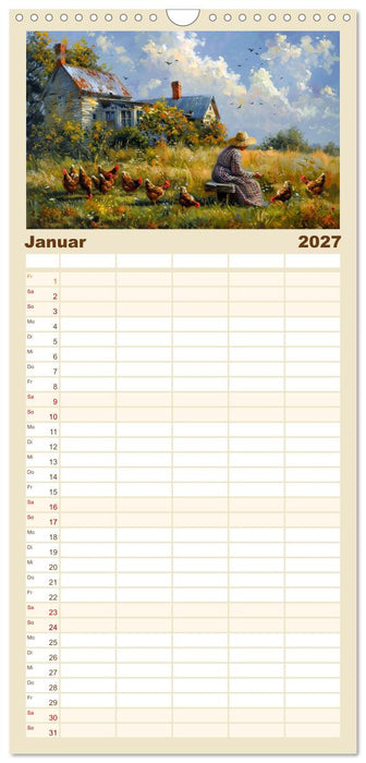 Facetten des alten Landlebens (CALVENDO Familienplaner 2027)