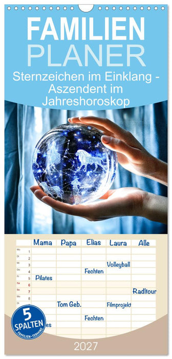 Sternzeichen im Einklang - Aszendent im Jahreshoroskop (CALVENDO Familienplaner 2027)