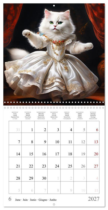 Cute Cats Dancing (CALVENDO Monthly Calendar 2027)
