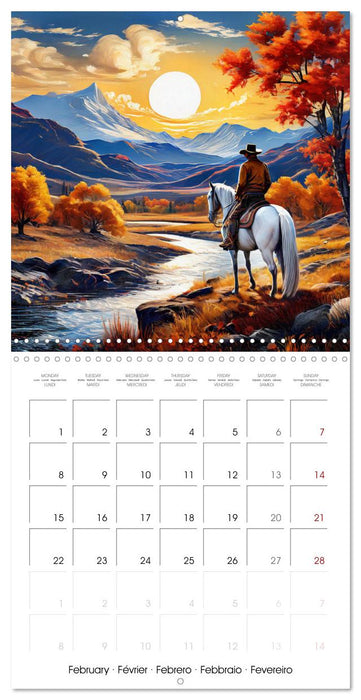 Man and Horse - Western Life (CALVENDO Monthly Calendar 2027)