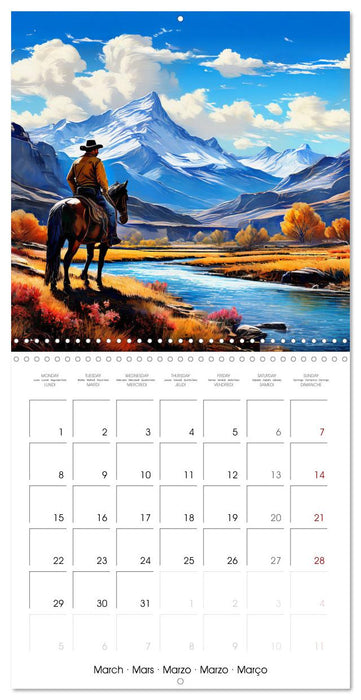 Man and Horse - Western Life (CALVENDO Monthly Calendar 2027)