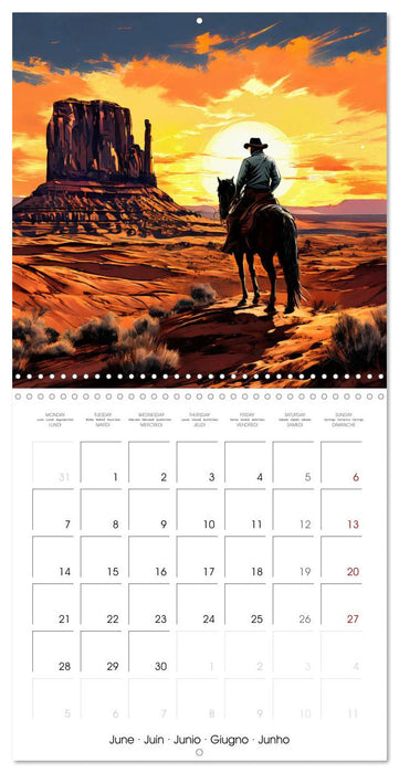 Man and Horse - Western Life (CALVENDO Monthly Calendar 2027)