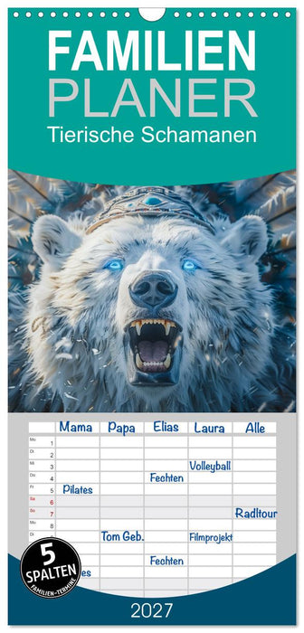 Tierische Schamanen (CALVENDO Familienplaner 2027)