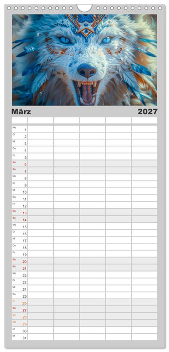Tierische Schamanen (CALVENDO Familienplaner 2027)