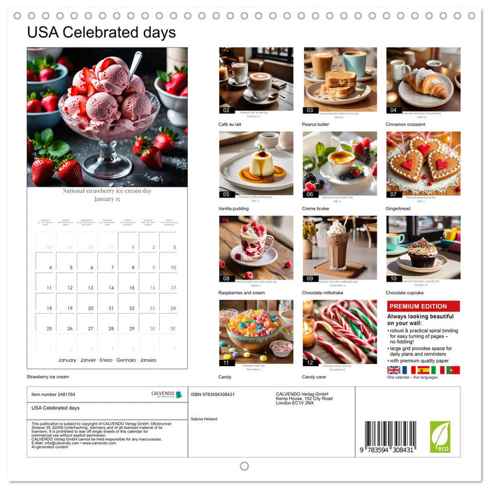 USA Celebrated days (CALVENDO Monthly Calendar 2027)