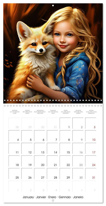 Children and Pets (CALVENDO Monthly Calendar 2027)