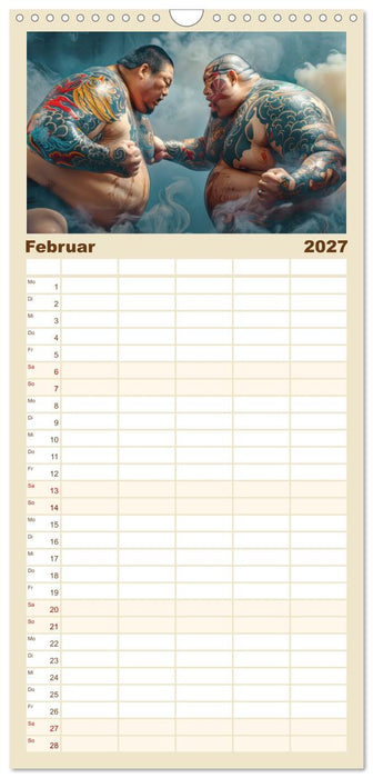 Sumo - Japans schwere Ringer (CALVENDO Familienplaner 2027)
