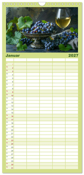 Wein begeistert (CALVENDO Familienplaner 2027)
