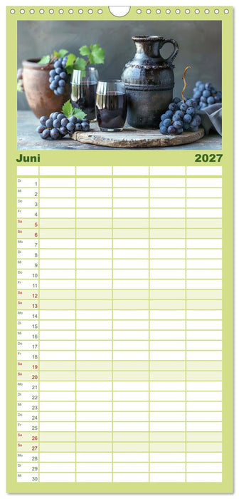 Wein begeistert (CALVENDO Familienplaner 2027)