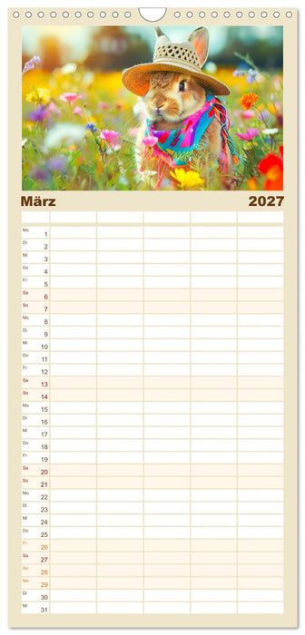 Elegante Modenschau auf dem Land. Bauernhoftiere als Fashion-Ikonen (CALVENDO Familienplaner 2027)