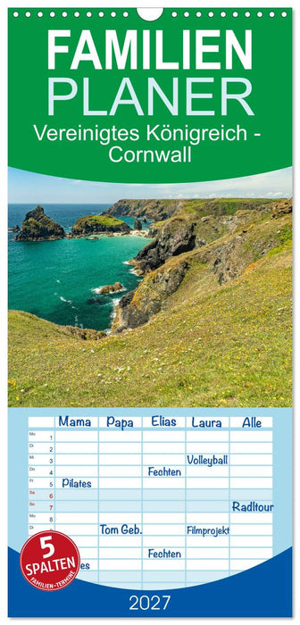 Vereinigtes Königreich - Cornwall (CALVENDO Familienplaner 2027)