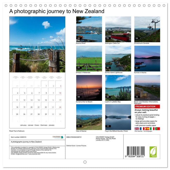 A photographic journey to New Zealand (CALVENDO Monthly Calendar 2027)