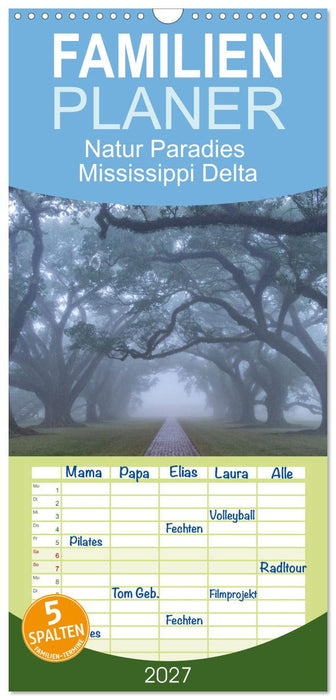 Natur Paradies Mississippi Delta (CALVENDO Familienplaner 2027)