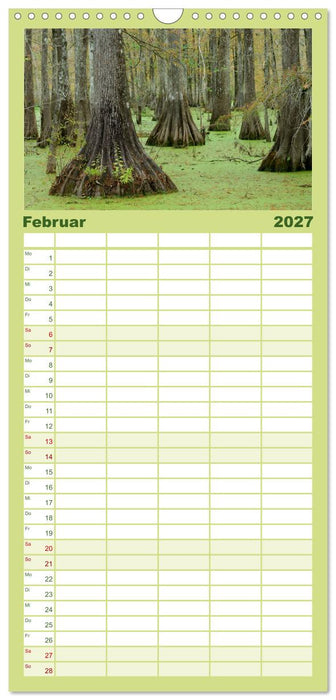 Natur Paradies Mississippi Delta (CALVENDO Familienplaner 2027)