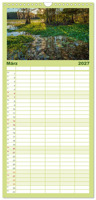 Natur Paradies Mississippi Delta (CALVENDO Familienplaner 2027)