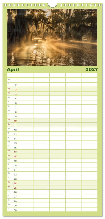 Natur Paradies Mississippi Delta (CALVENDO Familienplaner 2027)