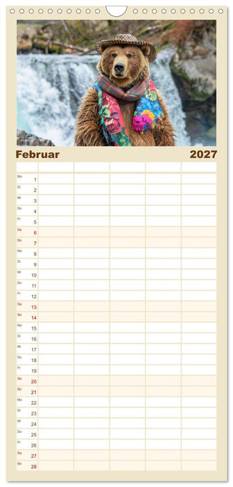 Bärige Noblesse im modischen Portrait. Eleganz und Klasse (CALVENDO Familienplaner 2027)