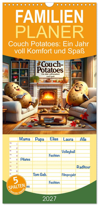 Couch Potatoes: Ein Jahr voll Komfort und Spaß (CALVENDO Familienplaner 2027)
