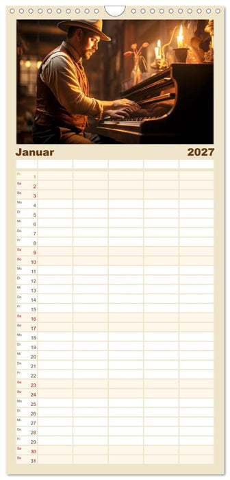 Träume aus Piano, Klavier und Flügel (CALVENDO Familienplaner 2027)