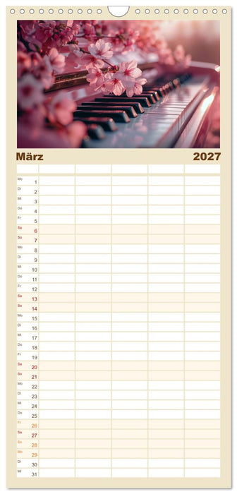 Träume aus Piano, Klavier und Flügel (CALVENDO Familienplaner 2027)