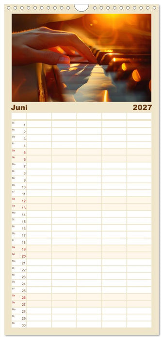 Träume aus Piano, Klavier und Flügel (CALVENDO Familienplaner 2027)
