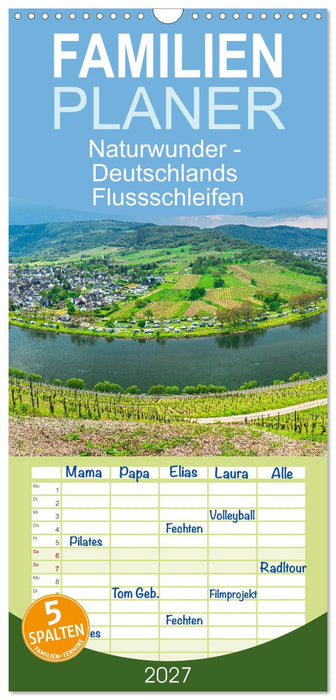 Naturwunder - Deutschlands Flussschleifen (CALVENDO Familienplaner 2027)