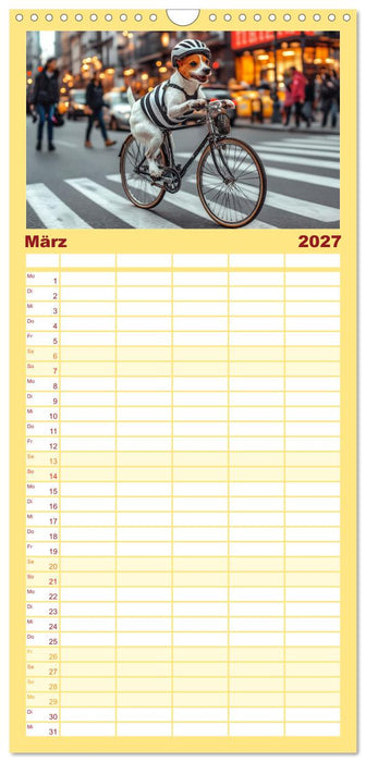 Süße Hunde cruisen - durch das Jahr mit dem Hundekalender (CALVENDO Familienplaner 2027)