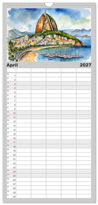Sehenswertes rund um die Welt (CALVENDO Familienplaner 2027)