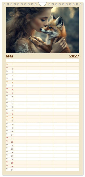 Magische Tierliebe (CALVENDO Familienplaner 2027)