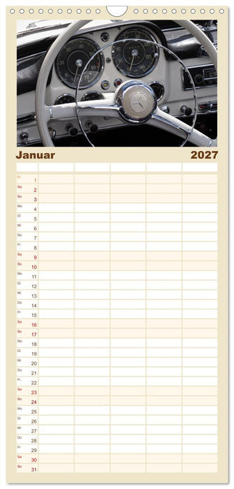 Klassische Armaturenbretter (CALVENDO Familienplaner 2027)