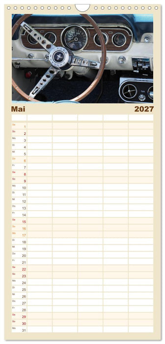 Klassische Armaturenbretter (CALVENDO Familienplaner 2027)