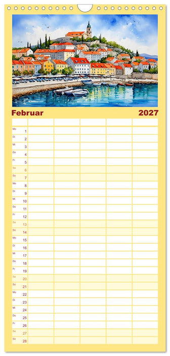Urlaubsparadies Kroatien (CALVENDO Familienplaner 2027)
