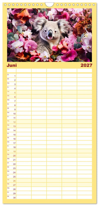 Animal Art - Tiere und Blumen (CALVENDO Familienplaner 2027)