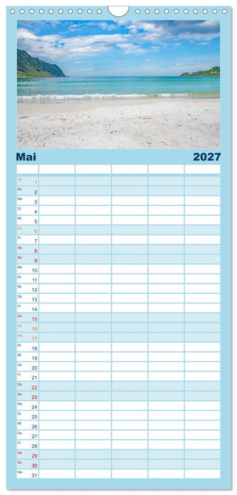 Norwegen - ein traumhaftes Reiseziel (CALVENDO Familienplaner 2027)