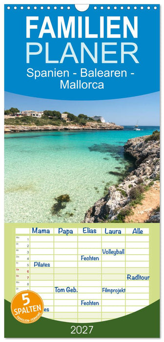 Spanien - Balearen - Mallorca (CALVENDO Familienplaner 2027)