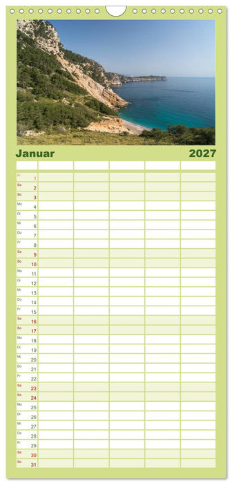 Spanien - Balearen - Mallorca (CALVENDO Familienplaner 2027)
