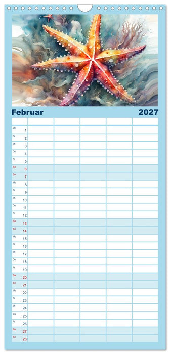 Meereskreaturen - Lebendige Unterwasserwelt (CALVENDO Familienplaner 2027)
