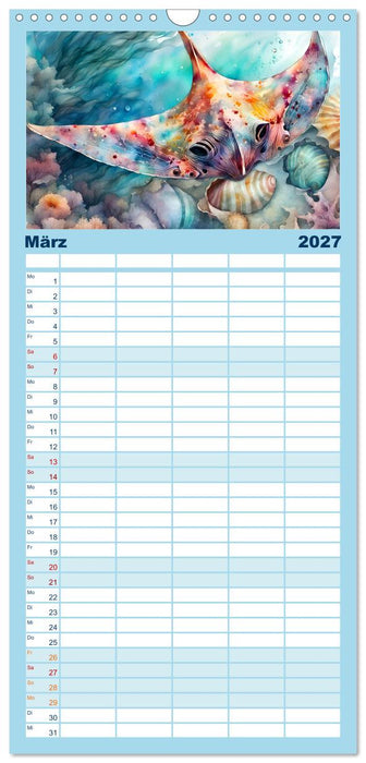 Meereskreaturen - Lebendige Unterwasserwelt (CALVENDO Familienplaner 2027)