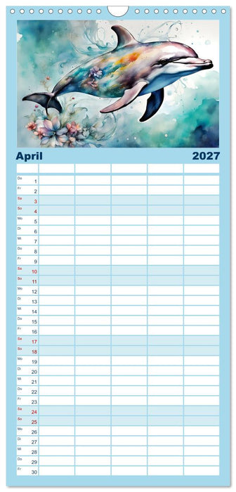 Meereskreaturen - Lebendige Unterwasserwelt (CALVENDO Familienplaner 2027)