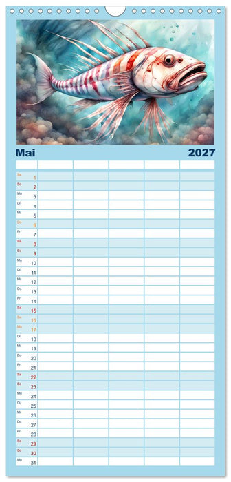 Meereskreaturen - Lebendige Unterwasserwelt (CALVENDO Familienplaner 2027)