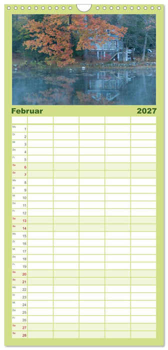 Neu England, Indian Summer (CALVENDO Familienplaner 2027)