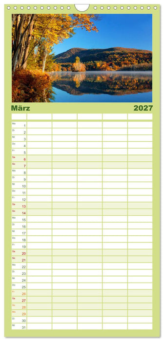 Neu England, Indian Summer (CALVENDO Familienplaner 2027)
