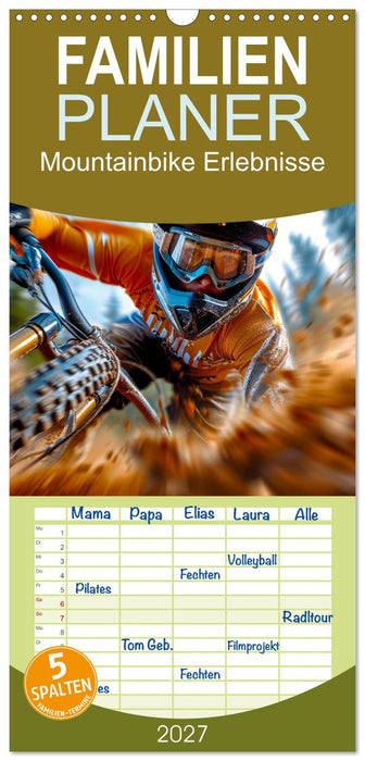 Mountainbike Erlebnisse (CALVENDO Familienplaner 2027)