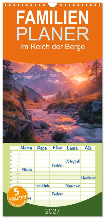 Im Reich der Berge (CALVENDO Familienplaner 2027)