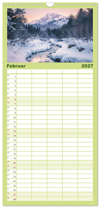 Im Reich der Berge (CALVENDO Familienplaner 2027)