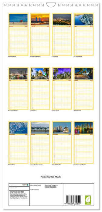 Kunterbuntes Miami (CALVENDO Familienplaner 2027)
