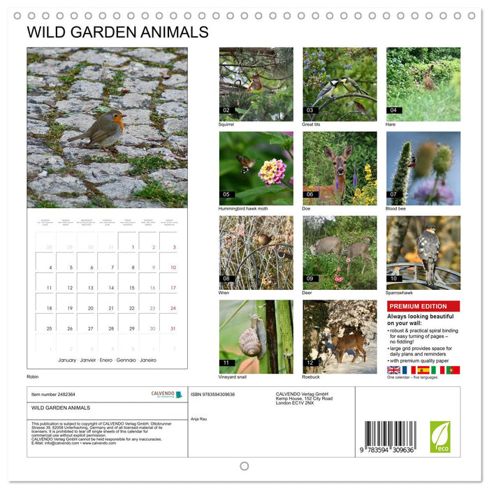 WILD GARDEN ANIMALS (CALVENDO Monthly Calendar 2027)